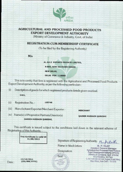 Meat Exporters Certifications