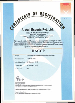Meat Exporters Certifications